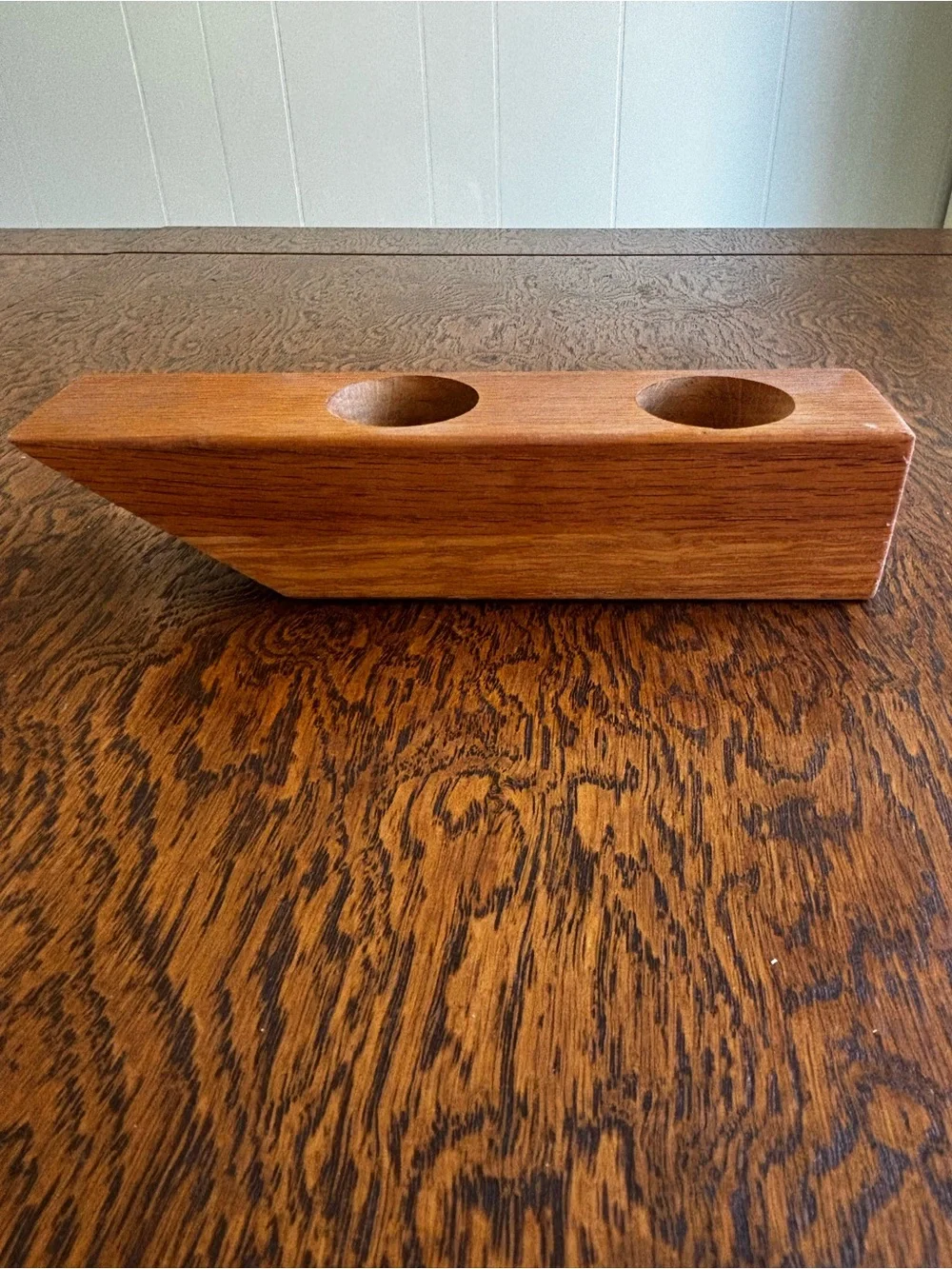 Wooden Balancing Wine Bottle Holder - Brown